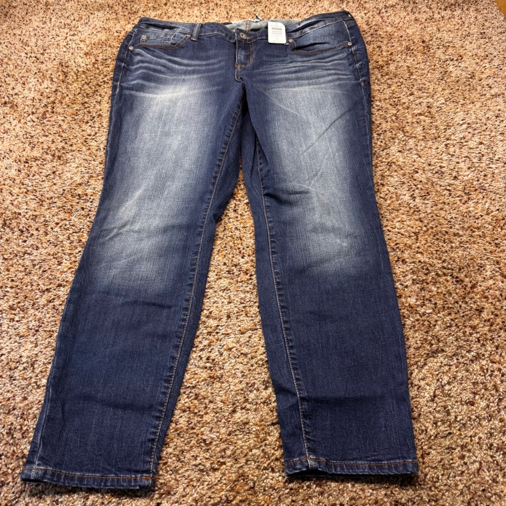 Torrid Classic Ankle Skinny Jeans 18T Cloverdale T Dark Wash Blue Denim 11203438